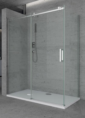 Barn Style Shower Enclosure With Wheels