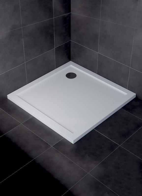 506 100×100cm 15cm Height White Curved Shape Shower Tray