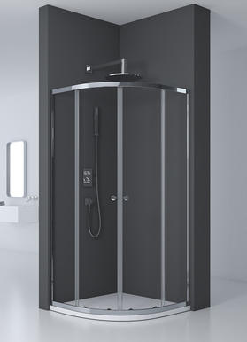 4MM-Siding Door Curved Shower Enclosure