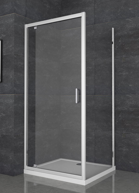 Square Frameless Pivot Hinge Shower Door