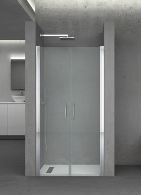 6mm Transparent Glass Double Pivot Shower Door