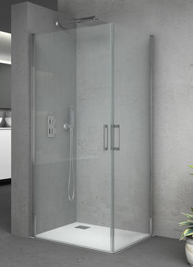 6mm Glass Double Pivot Door Shower Enclosure