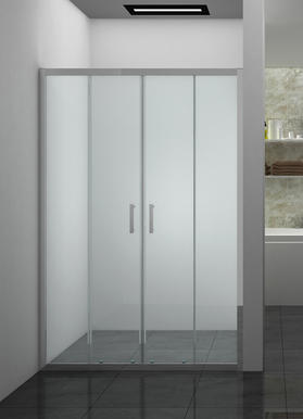 Double Sliding Glass Bathroom Shower Door