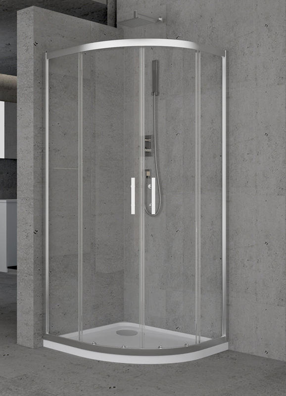 Framed Double Door D Shaped Shower Enclosure