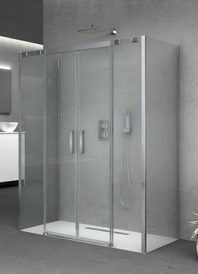 3 Sided Double Shower Door With 2 Side Panels