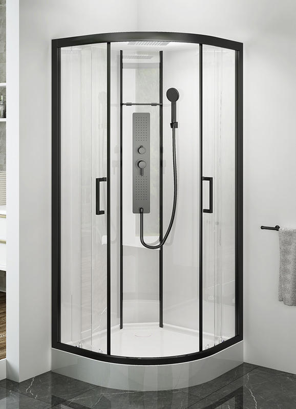 Silicone Free Curved Shower Room, Can You Use A Curved Shower Rod In Small Bathroom