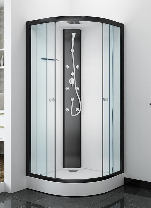 C80045 Standard Safety Tempered Glass Curved Shower Room