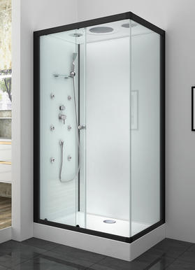 C80047 4mm Painted In White Back Panel Square Shower Room