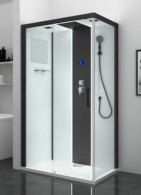 C80067 Black Zinc Handles Square Shower Room