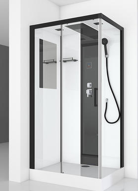 C80067A Black PVC Shower Hose Square Shower Room