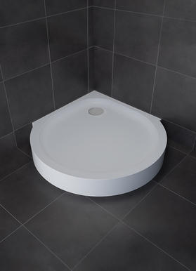 DP10507 93×95cm White ABS Curved Shape High Shower Tray