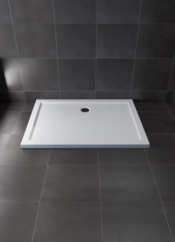 80x120cm ABS Materials White Square Shape Shower Tray