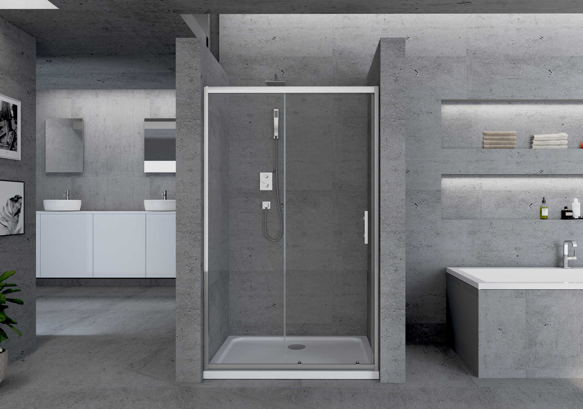 Some of the features that a full-framed sliding shower door may have are